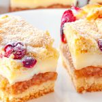 Apple Pie with Vanilla Pudding and Cranberries