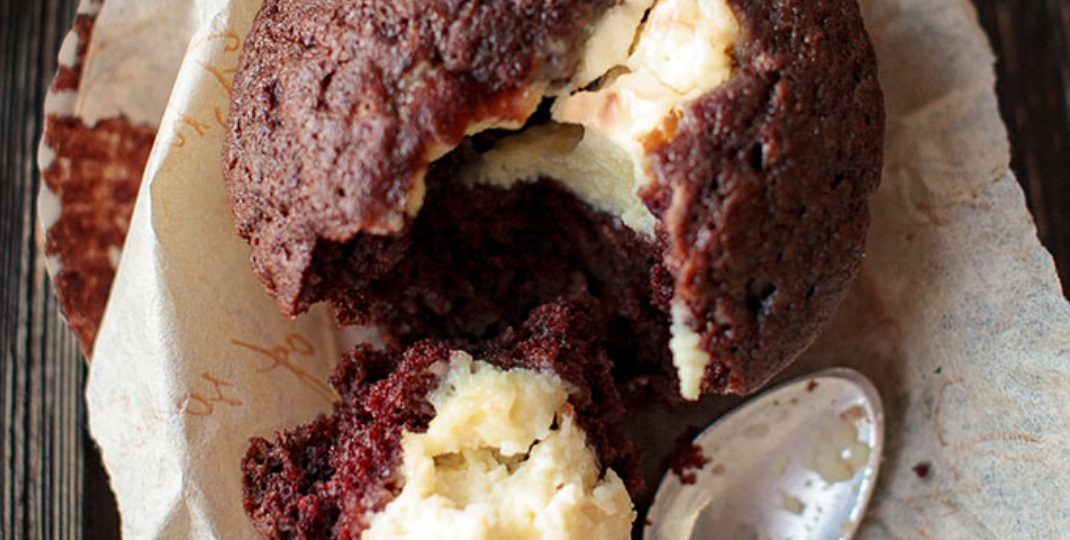 Chocolate Muffins with Cream Cheese Filling