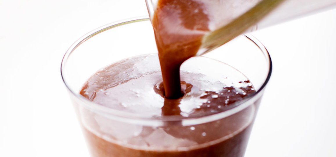 Chocolate coffee banana smoothie