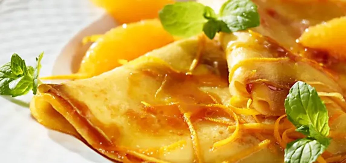 French Crepes Suzette with Oranges