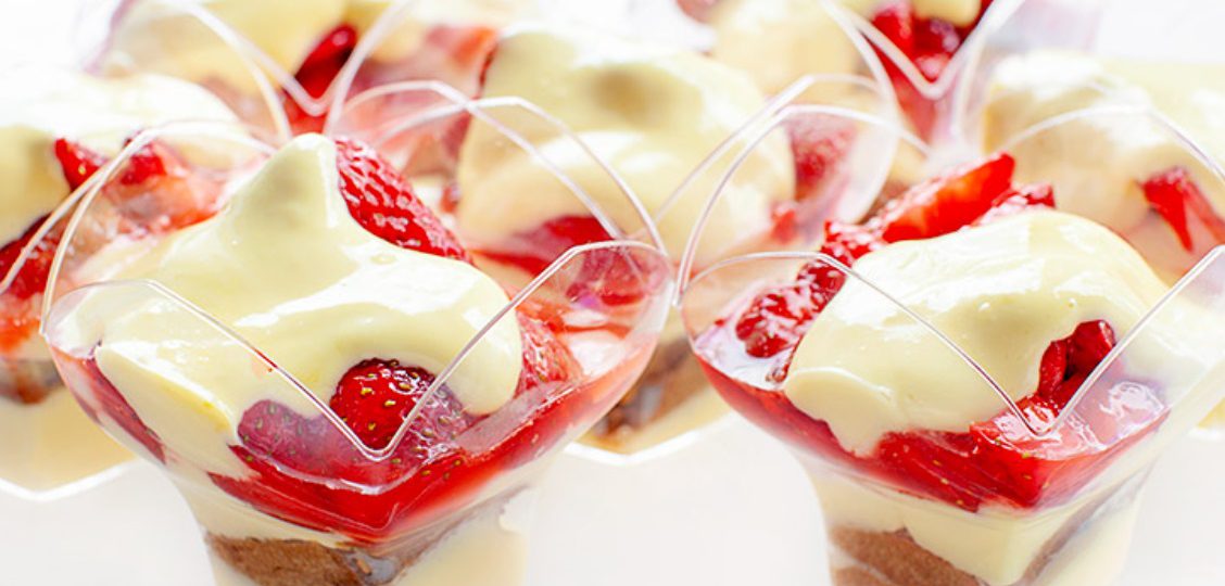 Mini Tiramisu Desserts with Strawberries