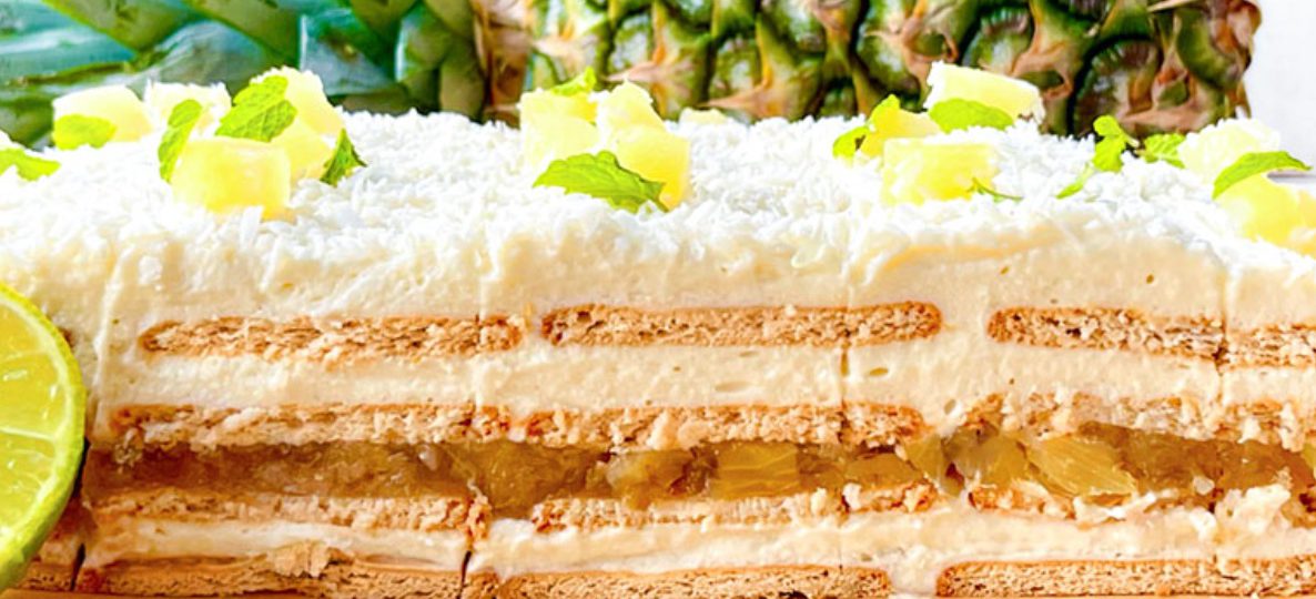 Pina Colada No-Bake Cake