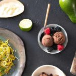 Vegan chocolate avocado ice cream